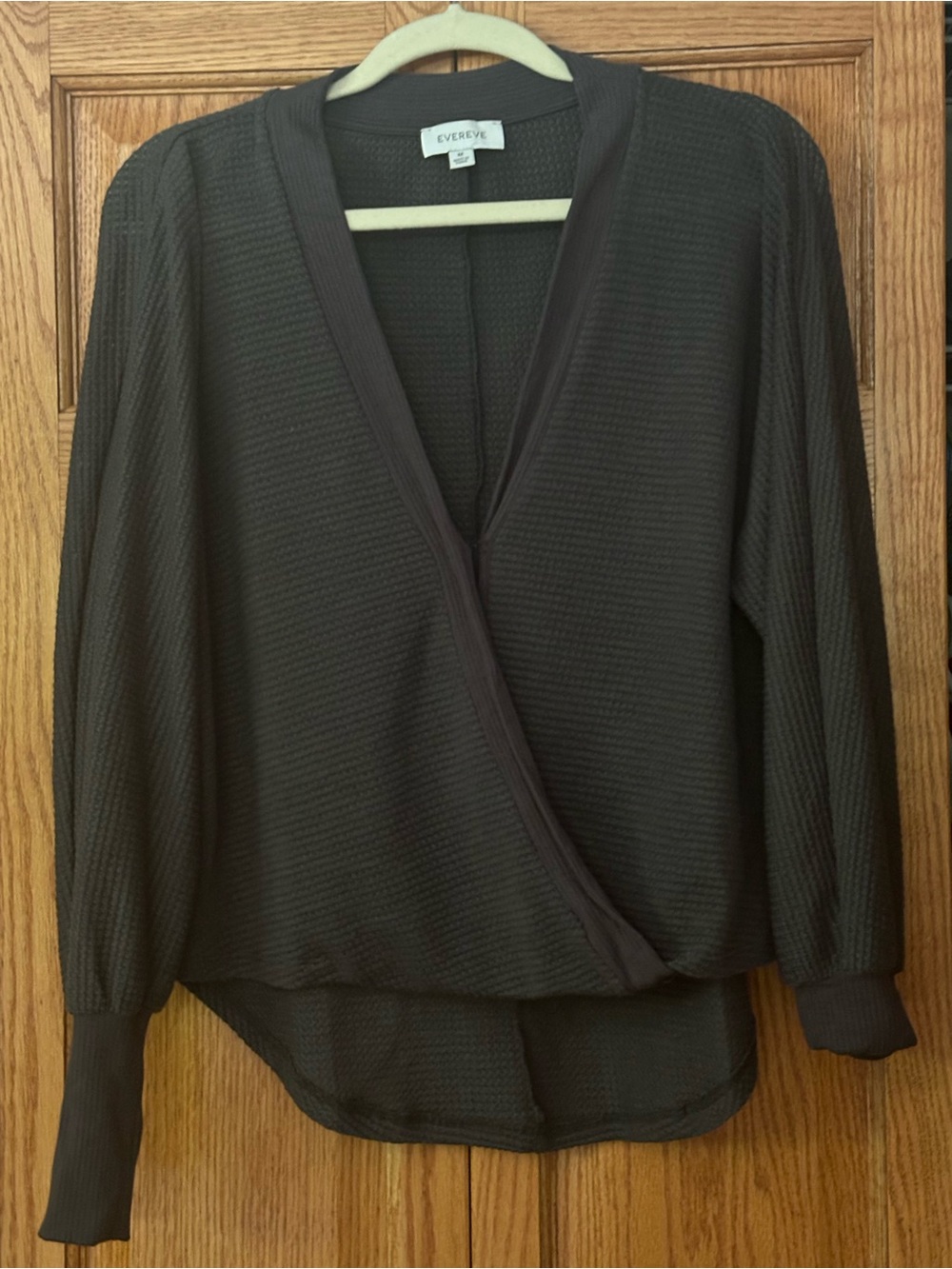 EVEREVE Dark Charcoal Knit Top | Size M